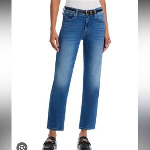 MOTHER The Outsider High Rise Ankle Jeans: Connect The Dots